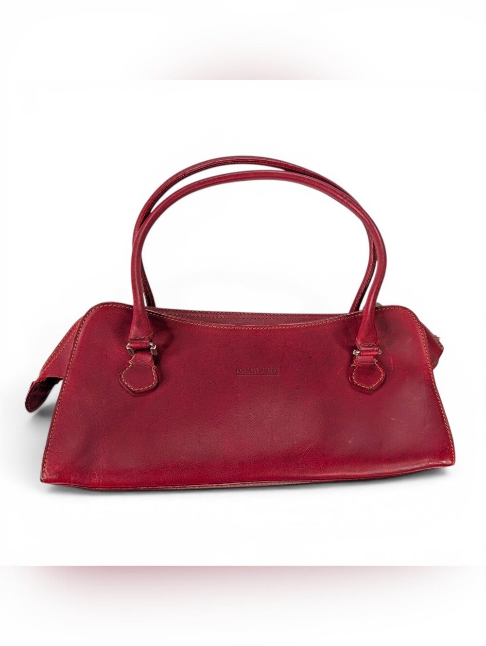 Dooney & Bourke Red Leather Purse Satchel Shoulder Bag Vintage Italy Italian Y2K - Picture 4 of 10